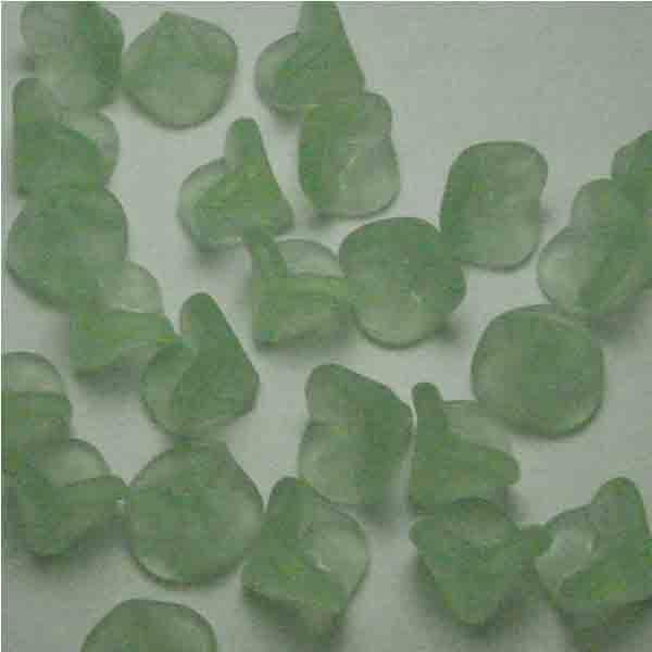 Matte Peridot 10x12MM Flower