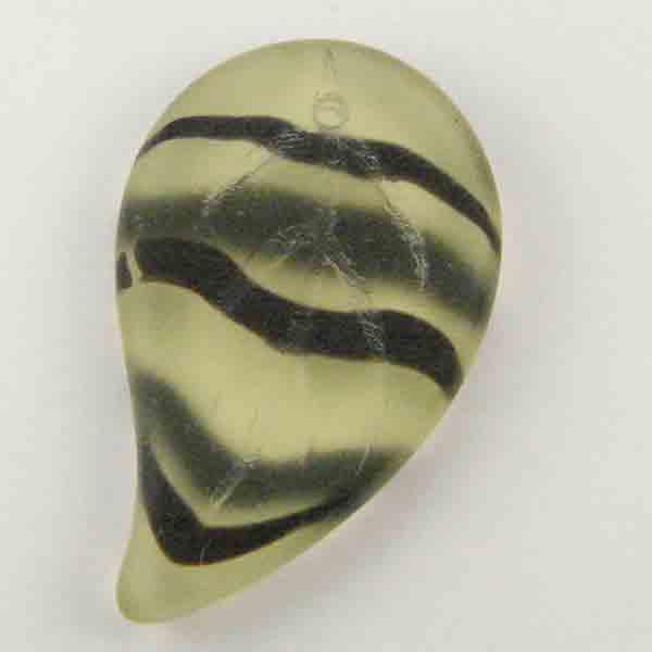 Matte Peridot Tortoise 25x15MM Leaf Pendant