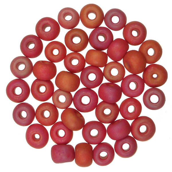Matte Red Iris 6/0 Seed Bead