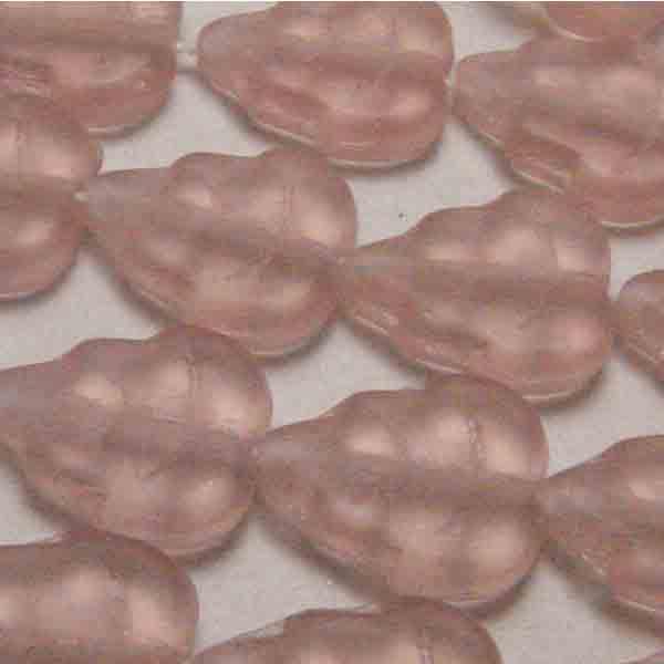 Matte Roseline 12x10MM Veined Leaf