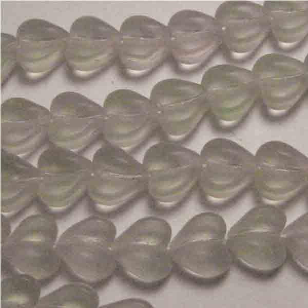 Matte Roseline with Peridot 7MM Creased Heart
