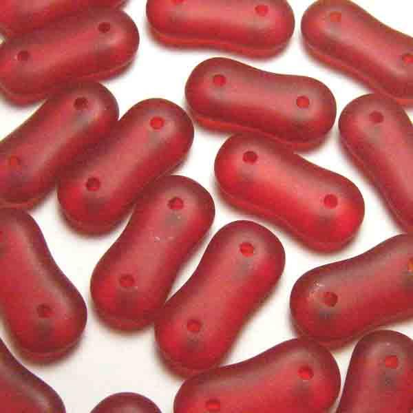 Matte Ruby 16MM 2 Hole Spacer