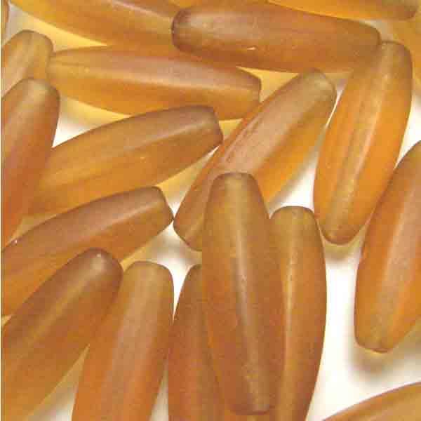 Matte Topaz 22X8MM 6 Sided Long Oval