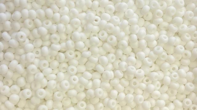 Matte White 6/0 Seed Bead