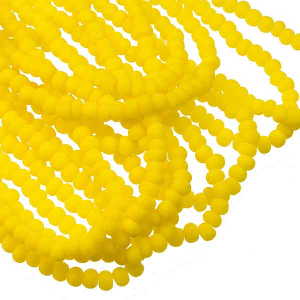 Matte Yellow 11/0 Seed Bead