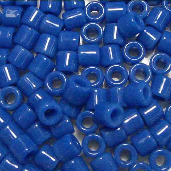 Medium Blue 6MM Vintage Tile Bead