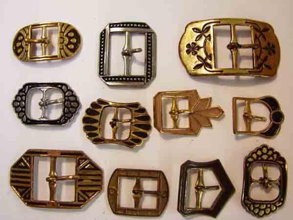 Medium Enameled Art Deco Buckle