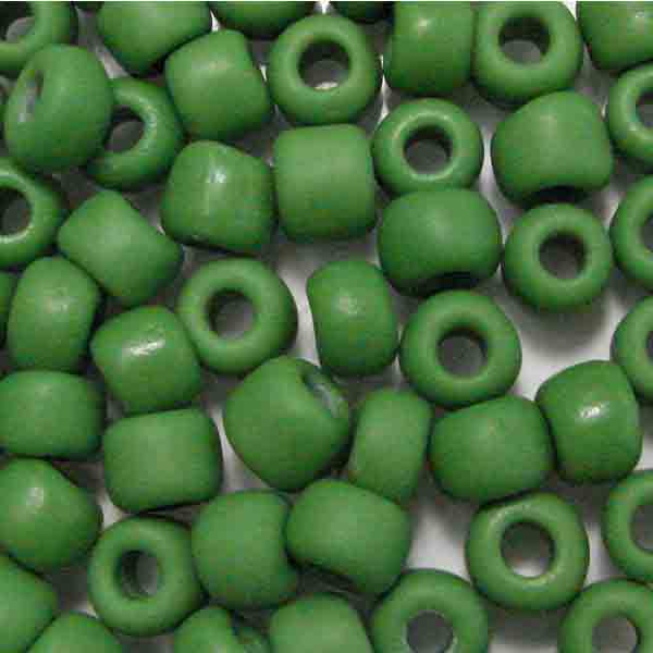 Medium Green 7MM Czech Crow Bead