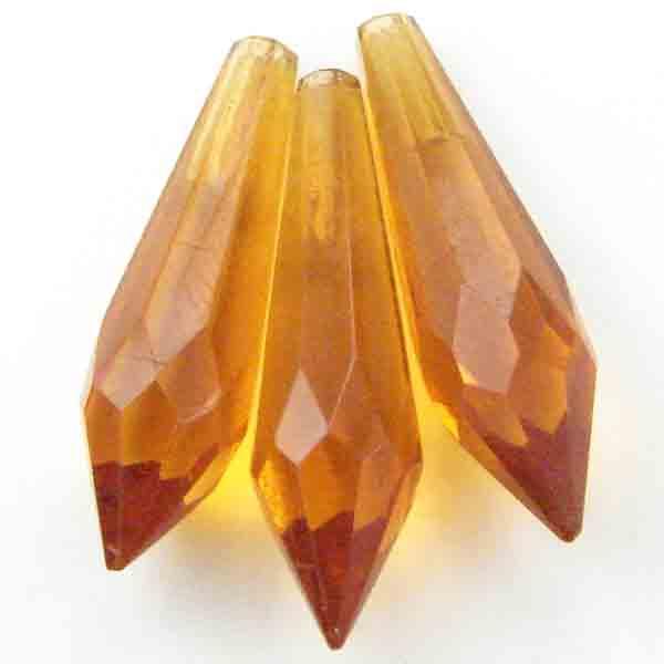Medium Topaz 24X6MM Half Drill Faceted Tear