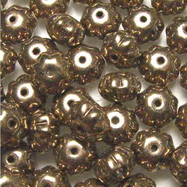Metallic Bronze 6x8MM Melon Rondelle