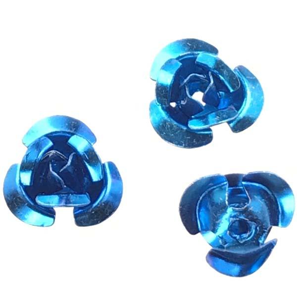 Metallic Dark Blue Turquoise 9MM Aluminum Rose