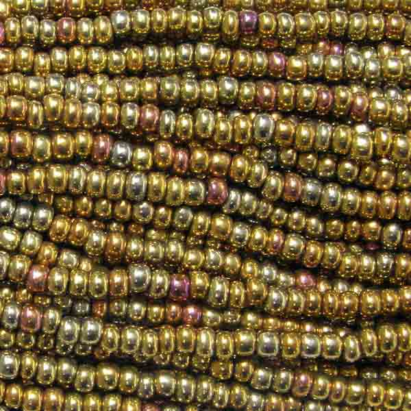 Metallic Gold Iris 6/0 Seed Bead