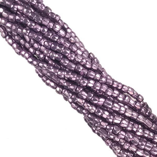 Metallic Lilac  9/0 3 Cut Seed Bead