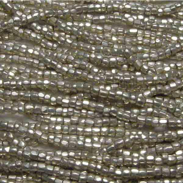 Metallic Silver Seed 9/0 3 Cut Seed Bead