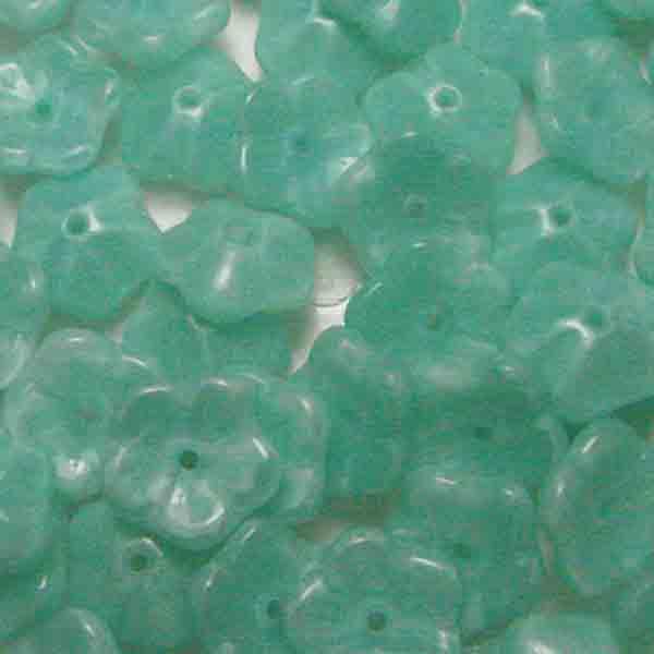 Mint Green  9X4MM 3-D Flower Blossom