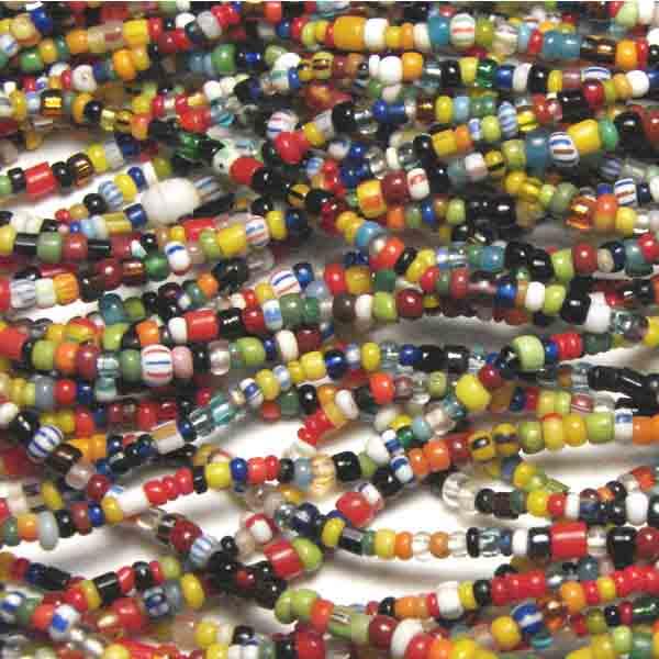 Mixed "Christmas" African Trade Seed Beads