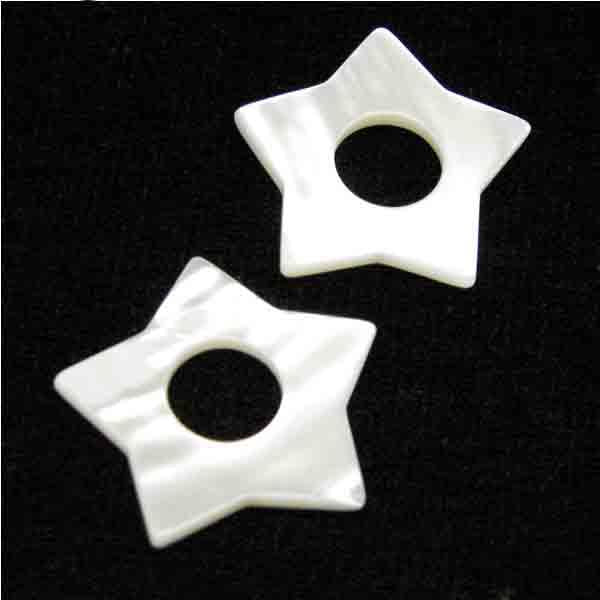 Mother of Pearl Star 19MM Large Hole