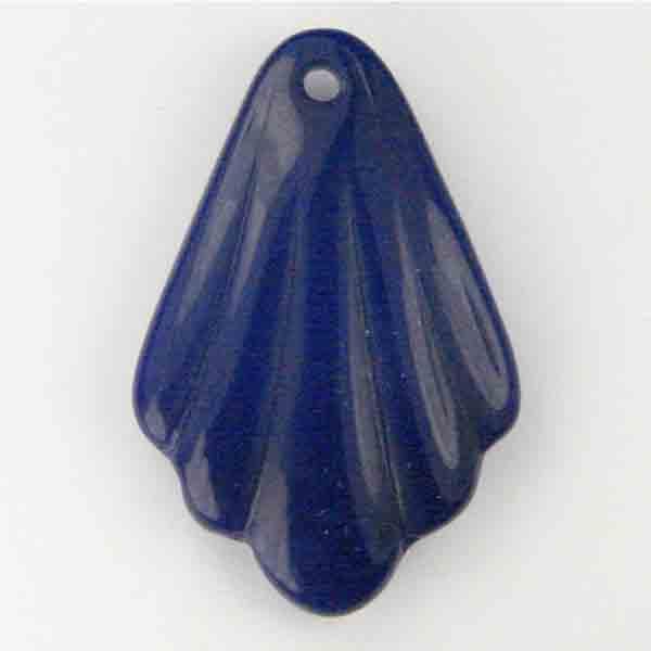 Navy 26X17MM Fan Shaped Pendant