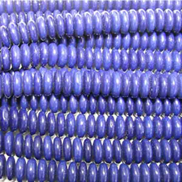 Navy Blue 6x3MM Belly Rondelle