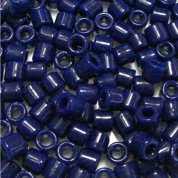 Navy Blue 6MM Vintage Tile Bead