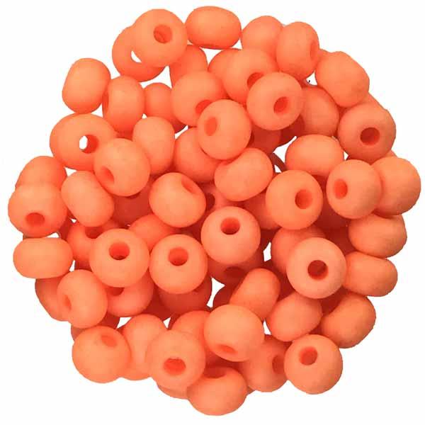 Neon Orange 6/0 Seed Bead