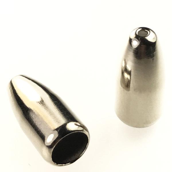 Nickel Silver Plate 15.5X8MM Bullet Cone With 5.5MM Opening