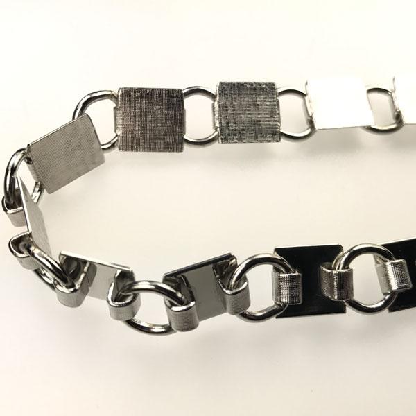 Nickel Silver Plate 10MM Square Chain With 9MM 16 Gauge Ring