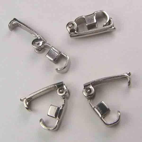 Nickel Silver Plate 10X3MM Foldover Clasp