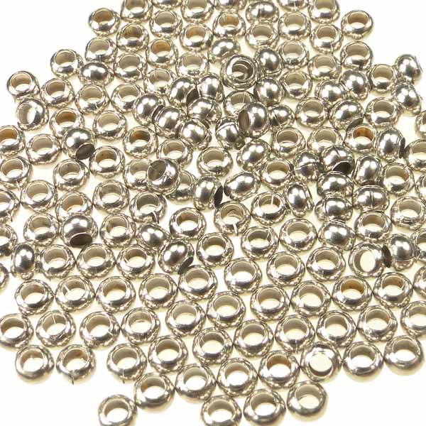 Nickel Silver Plate 11/0 (2.5MM) Metal Seed Bead