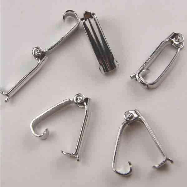 Nickel Silver Plate 13X3MM Foldover Clasp