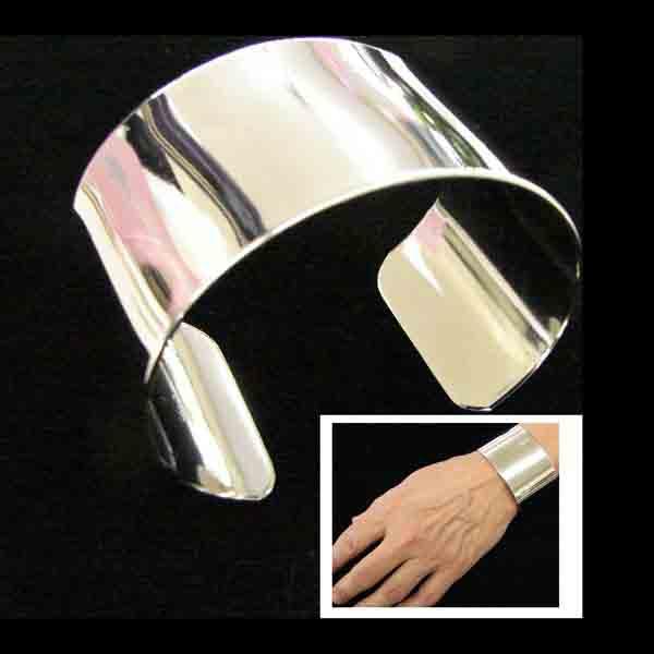 Nickel Silver Plate 1.5 inch Bracelet Cuff
