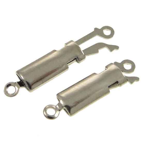 Nickel Silver Plate 19x5MM Fishhook Clasp