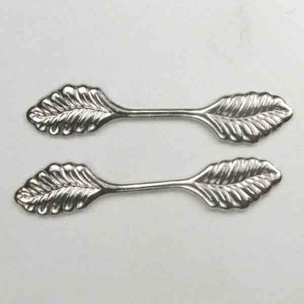 Nickel Silver Plate 25MM Glue On Leaf Bail