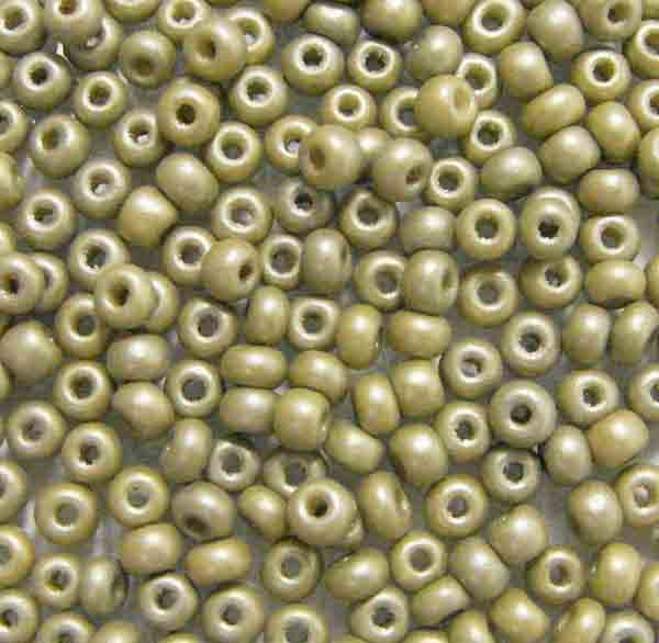 Old Gold Matte Pearl 6/0 Seed Bead