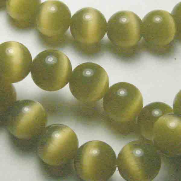 Olive  4MM Cat Eye Ball