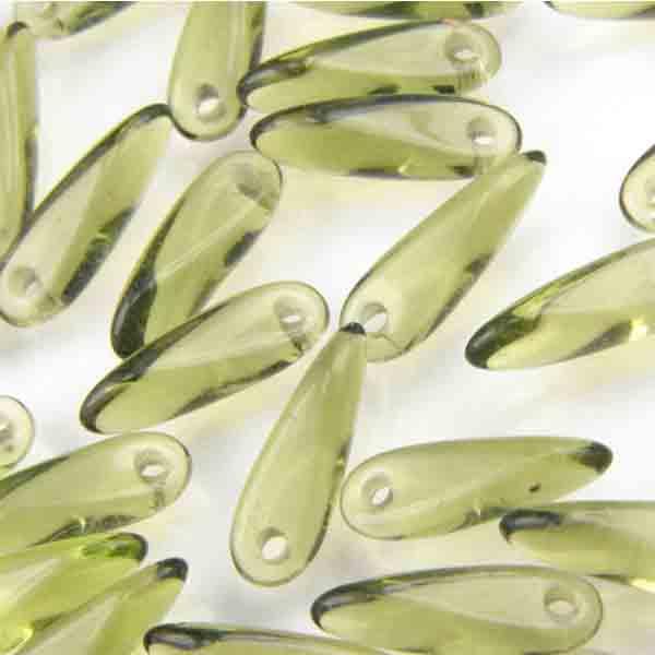 Olivine 10x3MM Dagger Pendant