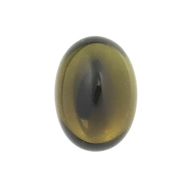 Olivine 10x8MM Foiled Back Cabochon