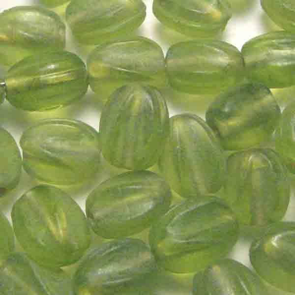 Olivine 12X10MM Melon Oval