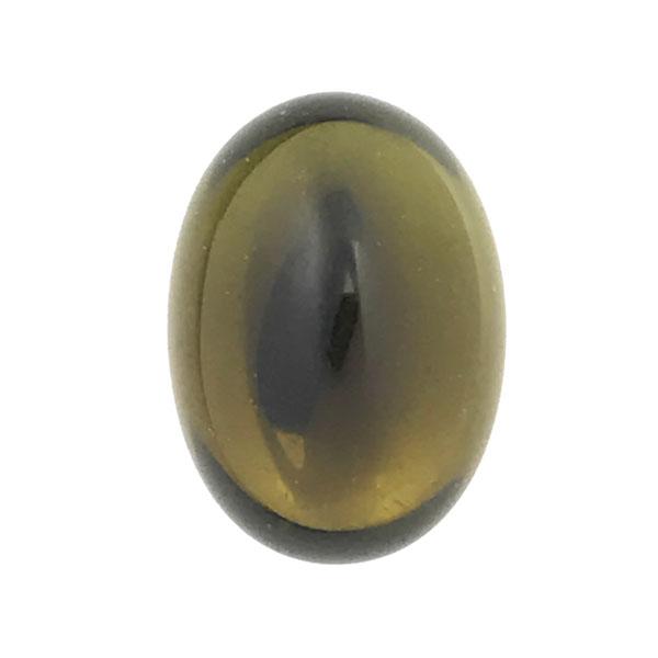 Olivine 14x10MM Foiled Back Cabochon