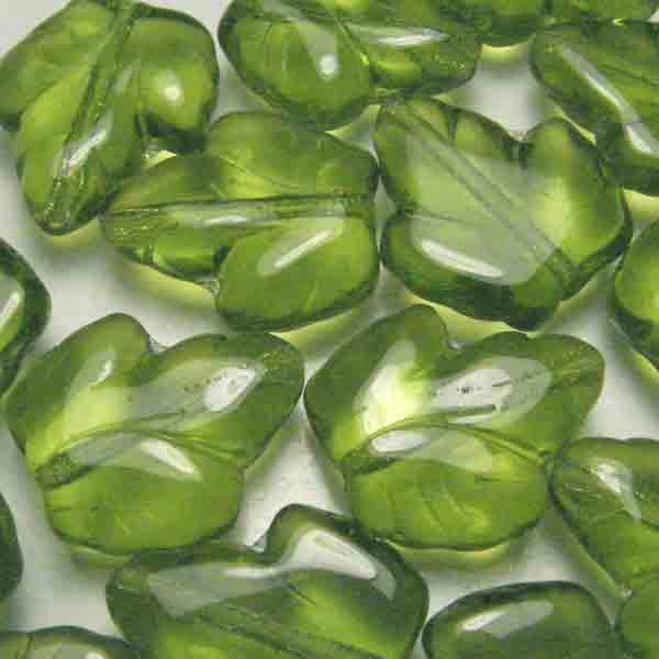 Olivine 15x14MM Leaf
