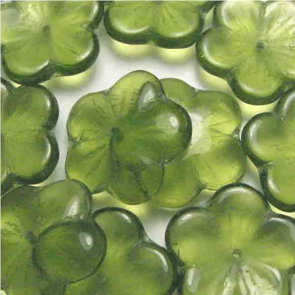 Olivine 20MM Flower Blossom