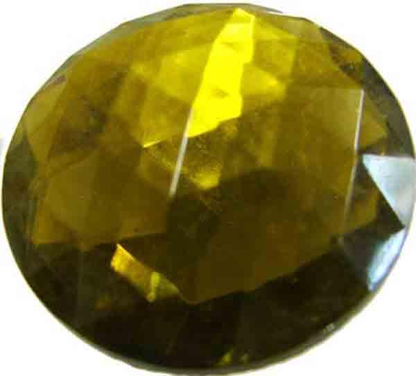 Olivine 35MM Flatback Faceted