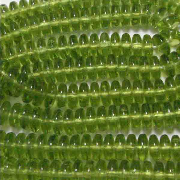 Olivine 6x3MM Belly Rondelle