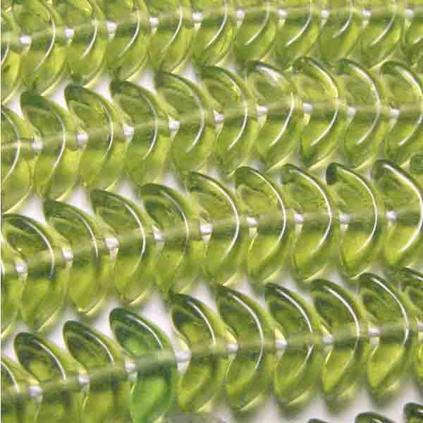 Olivine 8x4MM Crescent Wing