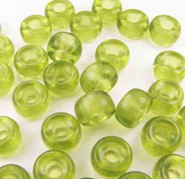 Olivine 9x5MM Crow Bead