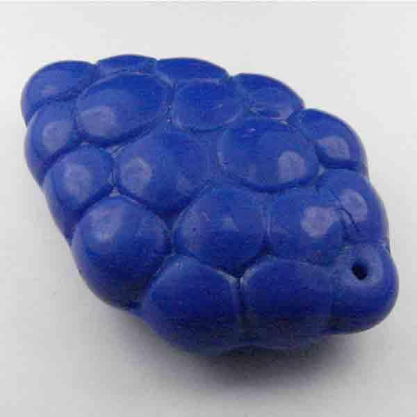 Opaque Blue 3-D Grape Cluster 35X24MM