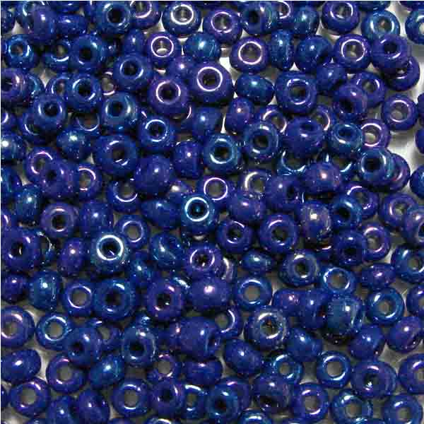 Opaque Royal Blue AB 6/0 Seed Bead