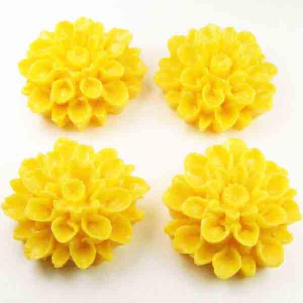 Opaque Yellow 18MM Dahlia