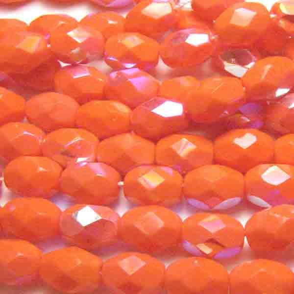 Orange Ab 7X5MM Fire Polish Oval