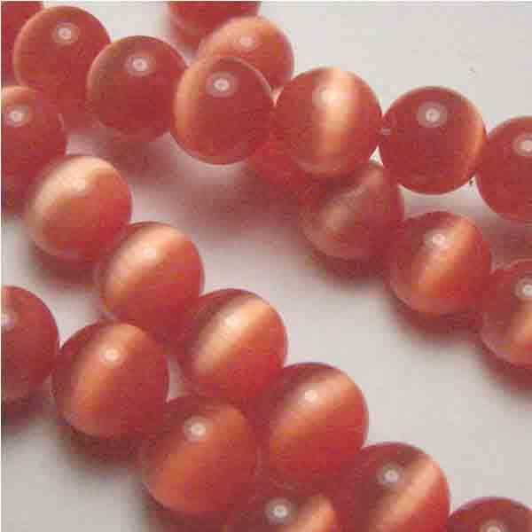 Orange Coral 4MM Cat Eye Ball